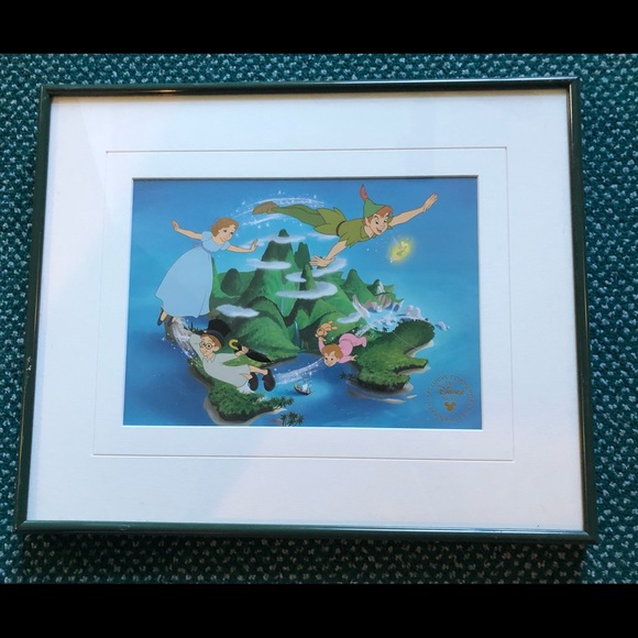 Pair Disney’s Peter Pan & Jungle book Lithographs Framed - Picture 1 of 3